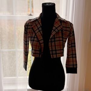 Revolution Plaid Cropped Jacket
